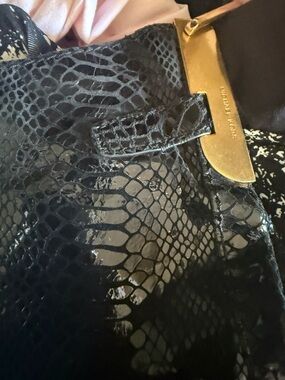 Michael Kors Black Patent Snakeskin Tote
